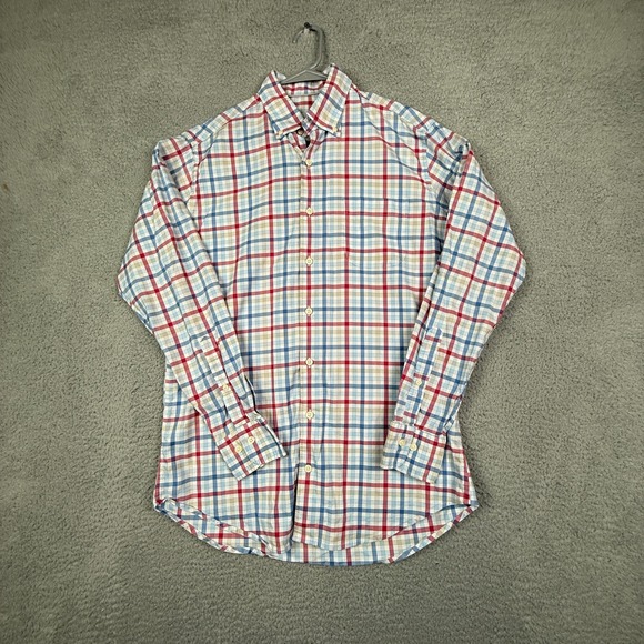 Peter Millar Other - Peter Millar Mens Medium‎ Button Down Shirt Multi Plaid Long Sleeve